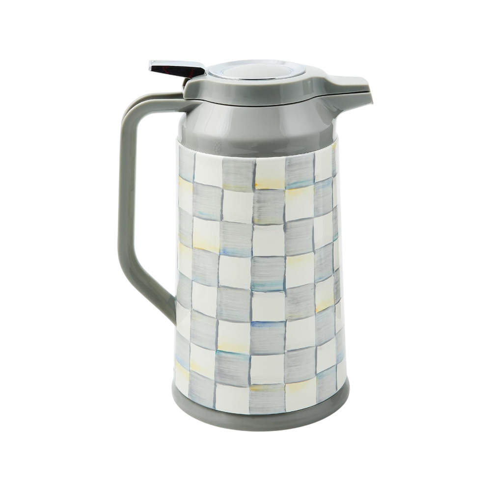 MACKENZIE-CHILDS Sterling Check Coffee Carafe in Sterling Check